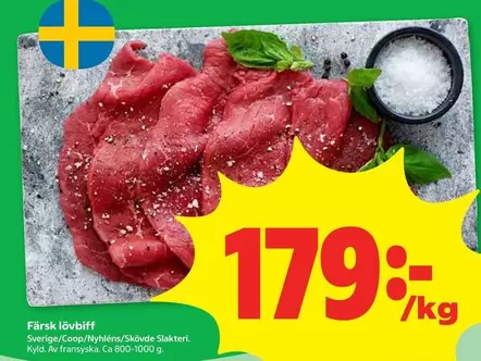 Färsk lövbiff