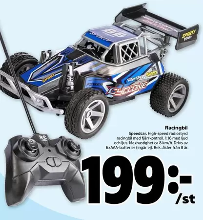 Speedcar, High-speed radiostyrd racingbil med fjärrkontroll
