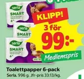 Serla - Toalettpapper 6-pack
