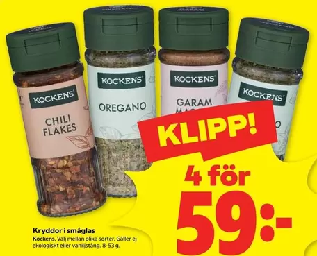 Kockens - Kryddor i smöjas