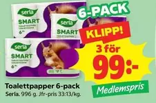 Serla - Toalettpapper 6-pack