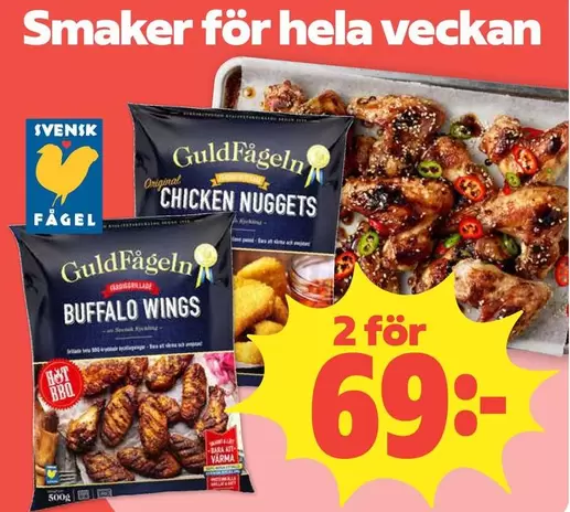 Guldfågeln - CHICKEN NUGGETS BUFFALO WINGS