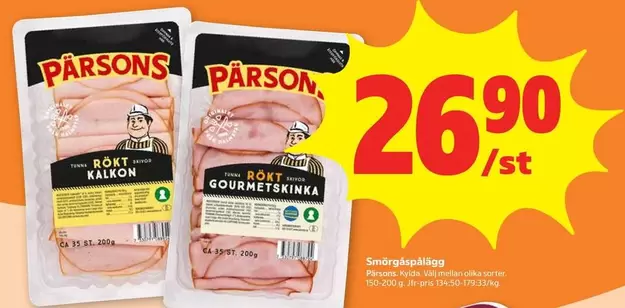 Pärsons - Rökt Kalkon / Rökt Gourmetskinka