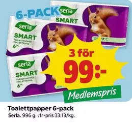 Serla - Toalettpapper 6-pack