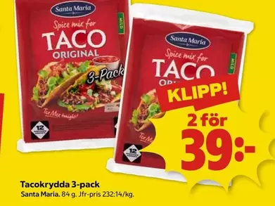 Santa Maria - Tacokrydda 3-pack