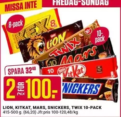 Twix - LION, KITKAT, MARS, SNICKERS, TWIX 10-PACK