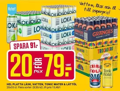 Loka - LÄSK, VATTEN, TONIC WATER & LÄTTÖL