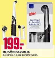 Rengöringsborste Elektrisk. 4 olika borsthuvuden.