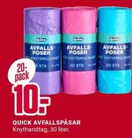 QUICK AVFALLSPÅSAR Knythandtag