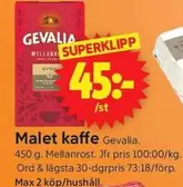 gevalia - Malet kaffe