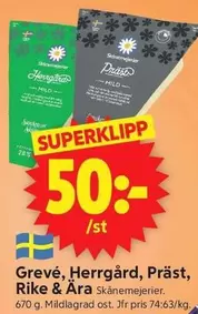 Skånemejerier - Greve, Herrgård, Präst, Rike & Ära