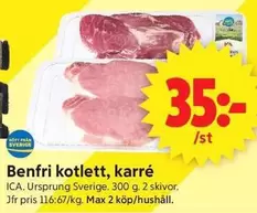 Benfri kotlett, karré