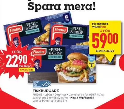 Findus - FISKBURGARE