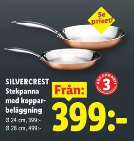 silvercrest - Stekpanna med kopparbeläggning