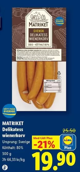 Delikatess wienerkorv