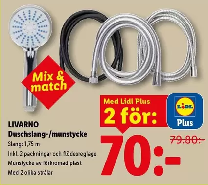 Duschslang-/munstycke