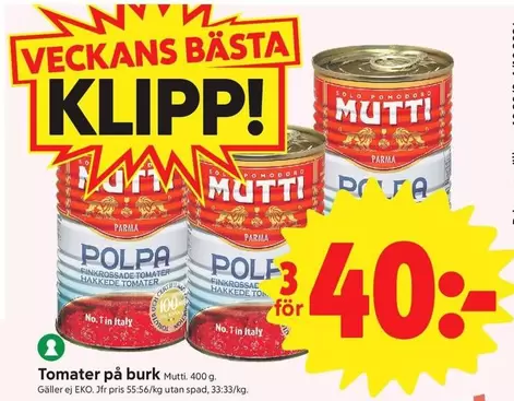 Mutti - Tomater på burk