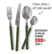 BESTICKSET 16 DELAR SIMONE