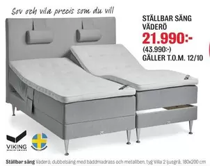 Viking - Ställbar säng Våderö