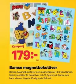 Bamse - Magnetbokstäver och magnetfigurer