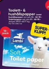 Lambi - Toalett- & hushållspapper