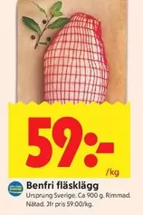 Benfri fläsklägg
