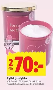 Fylld ljuslykta