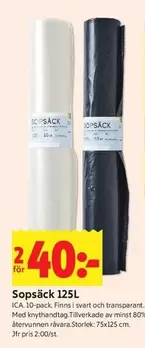 Sopsäck 125L