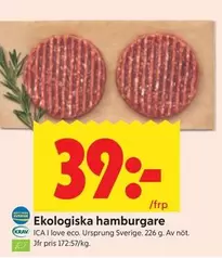 Ekologiska hamburgare
