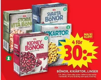 Milda - Bönor, Kikärtor, Linser