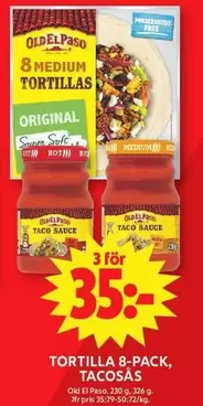 Tortilla 8-pack, Tacosås
