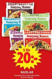 Samyang Ramen Nudlar