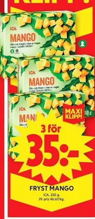 Fryst Mango