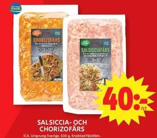 Salsiccia- och Chorizo färs