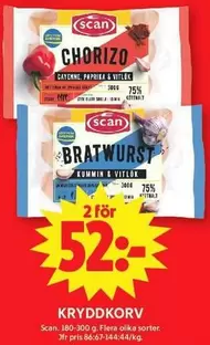 Scan - CHORIZO, BRATWURST