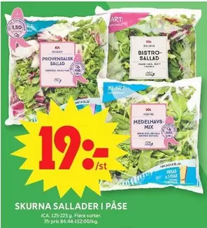 SKURNA SALLADER I PÅSE