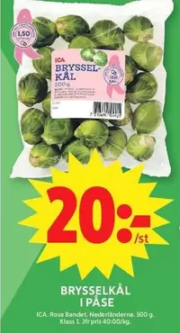 BRYSSELKÅL i PÅSE