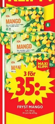 Fryst Mango