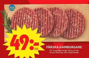FÄRSKA HAMBURGARE