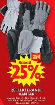Mywear - REFLECTERANDE VANTAR