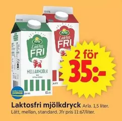 Arla - Laktosfri mjölkdryck