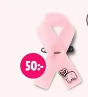 Pink scarf with elephant charm