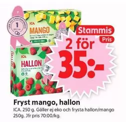 EKO - Fryst mango, hallon
