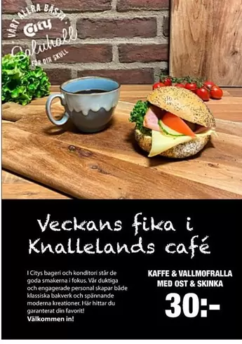 Favorit - Kaffe & Vallmofralla med ost & skinka