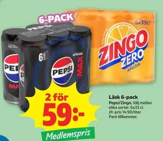 Pepsi - Läsk 6-pack