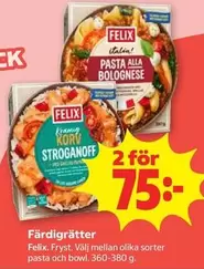 Felix - Pasta alla Bolognese, Korv Stroganoff