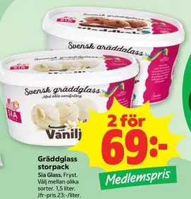 SIA Glass - Gräddglass storpack