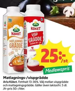 Arla - Matlagnings-/vispgrädde