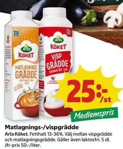 Arla - Matlagnings-/vispgrädde