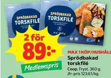 Coop - Sprödbakad torskfilé